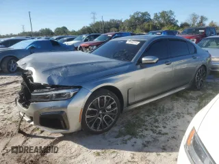 2020 BMW 7 Series 750i xDrive with VIN WBA7U2C03LGJ59954, listed as a Copart auction lot 81485144 with 0 mi miles and Salvage Title. Bid and sale history available at carsss.com. Image 1.
