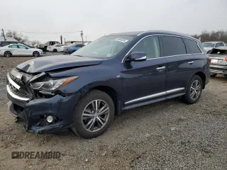 2020 Infiniti QX60 LUXE with VIN 5N1DL0MMXLC536703, listed as a Copart auction lot 88694305 with 43,909 mi miles and Salvage Title. Bid and sale history available at carsss.com. Image 1.