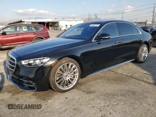 2023 Mercedes-Benz S-Class S 500 with VIN W1K6G6DBXPA225492, listed as a Copart auction lot 81487724 with 20,430 mi miles and Salvage Title. Bid and sale history available at carsss.com. Image 1.