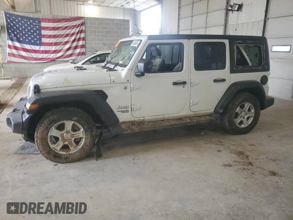2019 Jeep Wrangler Unlimited Sport S z VIN 1C4HJXDN7KW644917, wystawiony jako Copart lot #54204085 z przebiegiem Nie podano mil oraz Szkoda całkowita • Salvage title. Historia ofert i sprzedaży dostępna na DreamBid. Obrazek 1.