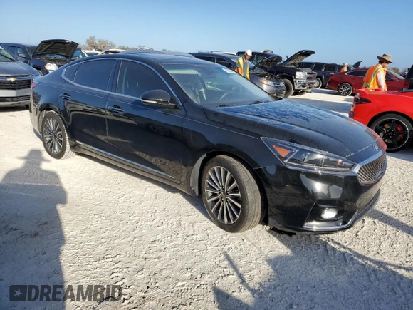2017 Kia Cadenza Premium with VIN KNALC4J11H5092573, listed as a Copart auction lot 76336364 with 44,777 mi miles and Salvage Title. Bid and sale history available at carsss.com. Image 4.
