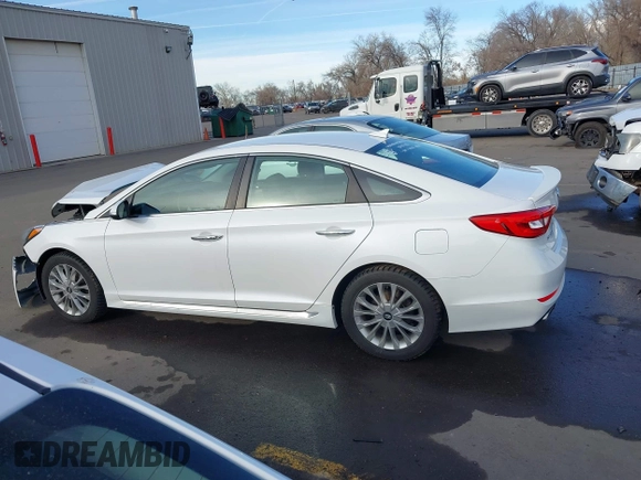 2015 Hyundai Sonata 2.4L Sport with VIN 5NPE34AF3FH035408, listed as a IAAI auction lot 41131154 with 107,308 mi miles. Bid and sale history available at carsss.com. Image 14.
