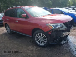 2017 Nissan Pathfinder SV with VIN 5N1DR2MN4HC673145, listed as a IAAI auction lot 42429907 with 137,099 mi miles and . Bid and sale history available at DreamBid. Image 1.