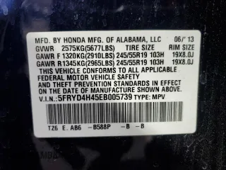 2014 Acura MDX Tech Pkg with VIN 5FRYD4H45EB005739, listed as a Copart auction lot 46707585 with 85,789 mi miles and Salvage Title. Bid and sale history available at carsss.com. Image 13.