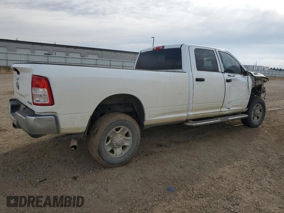 2023 Ram 2500 Tradesman z VIN 3C6UR5HJ6PG500730, wystawiony jako Copart lot #57287255 z przebiegiem 124 467 mil mil oraz Szkoda całkowita • Salvage title. Historia ofert i sprzedaży dostępna na DreamBid. Obrazek 3.