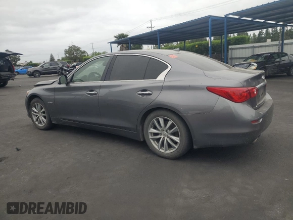 2014 Infiniti Q50 Hybrid Premium with VIN JN1AV7APXEM692295, listed as a Copart auction lot 54415395 with Not provided miles and Salvage title. Bid and sale history available at DreamBid. Image 2.