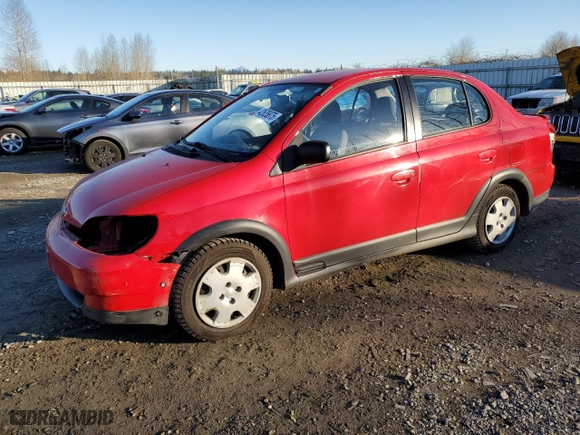 2001 Toyota ECHO with VIN JTDBT123410131771, listed as a Copart auction lot 42635875 with 72,695 mi miles and Salvage Title. Bid and sale history available at carsss.com. Image 1.