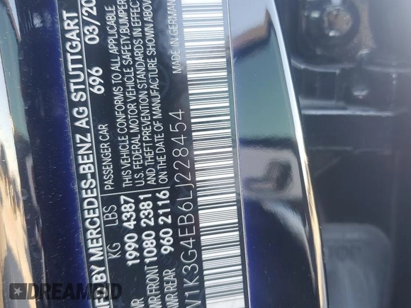 2020 Mercedes-Benz A 220 z VIN W1K3G4EB6LJ228454, wystawiony jako Copart lot #83713224 z przebiegiem 49 115 mil mil oraz Szkoda całkowita • Salvage title. Historia ofert i sprzedaży dostępna na DreamBid. Obrazek 12.