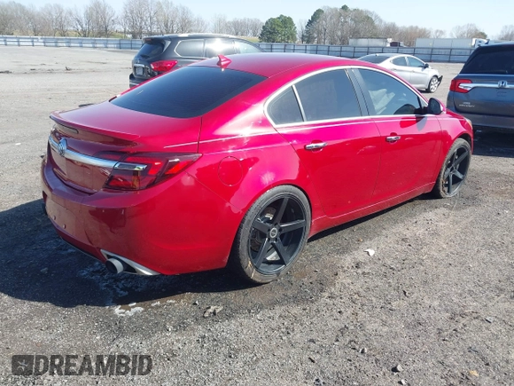 2014 Buick Regal GS with VIN 2G4GT5GX8E9233221, listed as a IAAI auction lot 41761732 with 130,609 mi miles. Bid and sale history available at carsss.com. Image 4.