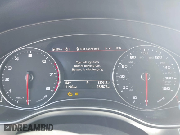 2018 Audi A6 Premium Plus with VIN WAUG3AFC0JN031229, listed as a IAAI auction lot 41653145 with 132,672 mi miles. Bid and sale history available at carsss.com. Image 15.