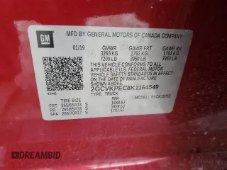 2019 Chevrolet Silverado 1500 LT with VIN 2GCVKPEC8K1164549, listed as a Copart auction lot 54357375 with 41,931 mi miles and Salvage Title. Bid and sale history available at DreamBid. Image 12.
