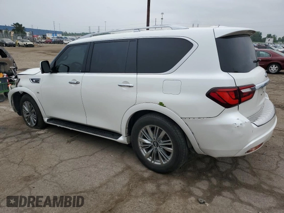 2018 Infiniti QX80 with VIN JN8AZ2NFXJ9663645, listed as a Copart auction lot 64206854 with 91,809 mi miles and Clean Title. Bid and sale history available at carsss.com. Image 2.
