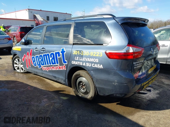 2017 Toyota Sienna XLE Auto Access Seat with VIN 5TDYZ3DCXHS792973, listed as a IAAI auction lot 41586449 with 113,125 mi miles and . Bid and sale history available at DreamBid. Image 3.