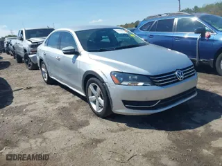 2014 Volkswagen Passat Wolfsburg Ed with VIN 1VWAS7A32EC048814, listed as a IAAI auction lot 41858198 with 112,436 mi miles. Bid and sale history available at carsss.com. Image 1.
