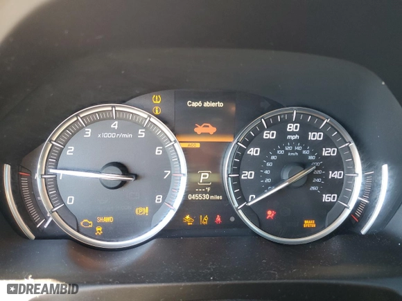 2020 Acura TLX with VIN 19UUB3F37LA001516, listed as a Copart auction lot 80085224 with 45,530 mi miles and Salvage Title. Bid and sale history available at carsss.com. Image 9.