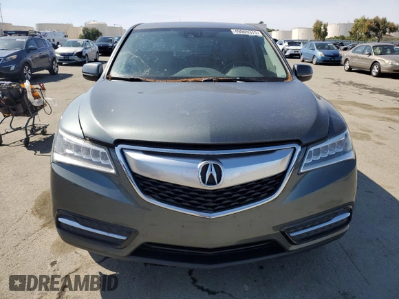 2015 Acura MDX Tech Pkg with VIN 5FRYD3H45FB005204, listed as a Copart auction lot 49909375 with 107,281 mi miles and Salvage Title. Bid and sale history available at carsss.com. Image 5.