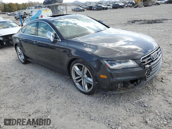 2013 Audi S7 with VIN WAUW2BFC1DN153798, listed as a Copart auction lot 49264295 with 81,579 mi miles and Salvage Title. Bid and sale history available at carsss.com. Image 4.