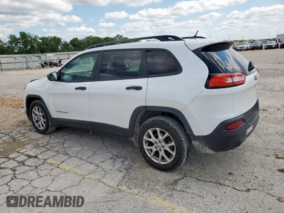2016 Jeep Cherokee Sport z VIN 1C4PJLABXGW264766, wystawiony jako Copart lot #58787575 z przebiegiem 83 525 mil mil oraz Szkoda całkowita • Salvage title. Historia ofert i sprzedaży dostępna na DreamBid. Obrazek 2.