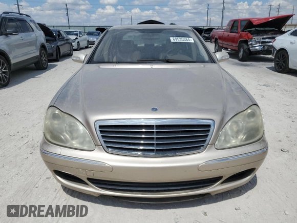 2004 Mercedes-Benz S-Class 5.0L with VIN WDBNG75JX4A420200, listed as a Copart auction lot 69535384 with 0 mi miles and Clean Title. Bid and sale history available at carsss.com. Image 5.