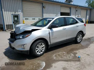 2019 Chevrolet Equinox LS z VIN 2GNAXHEV7K6180002, wystawiony jako Copart lot #55393785 z przebiegiem 166 487 mil mil oraz Szkody całkowita. Historia ofert i sprzedaży dostępna na DreamBid. Obrazek 1.