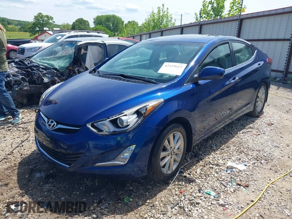 2015 Hyundai Elantra SE with VIN 5NPDH4AE7FH592603, listed as a IAAI auction lot 42155612 with 128,251 mi miles and . Bid and sale history available at DreamBid. Image 17.