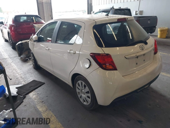 2015 Toyota Yaris L with VIN VNKKTUD38FA041692, listed as a IAAI auction lot 41158412 with Not Provided miles. Bid and sale history available at carsss.com. Image 3.