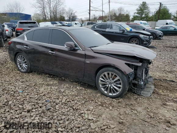 2019 Infiniti Q50 3.0t LUXE with VIN JN1EV7AP7KM512655, listed as a Copart auction lot 52543265 with 68,501 mi miles and Salvage Title. Bid and sale history available at carsss.com. Image 4.