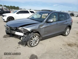 2014 BMW X3 xDrive28i with VIN 5UXWX9C51E0D10278, listed as a Copart auction lot 45885535 with 110,741 mi miles and Salvage Title. Bid and sale history available at DreamBid. Image 1.