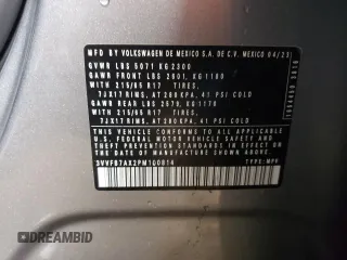 2023 Volkswagen Tiguan S z VIN 3VVFB7AX2PM100814, wystawiony jako Copart lot #79216424 z przebiegiem 4 748 mil mil oraz Szkoda całkowita • Salvage title. Historia ofert i sprzedaży dostępna na DreamBid. Obrazek 13.