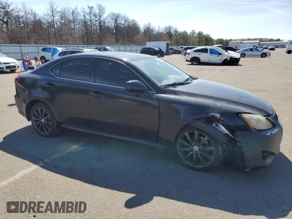 2007 Lexus IS 250 with VIN JTHCK262X72018577, listed as a Copart auction lot 50782315 with 108,024 mi miles and Salvage Title. Bid and sale history available at carsss.com. Image 4.