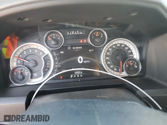 2015 Ram 2500 Big Horn with VIN 3C6UR5DL4FG635291, listed as a Copart auction lot 46726915 with 122,240 mi miles and Salvage title. Bid and sale history available at DreamBid. Image 9.