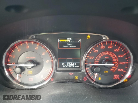 2015 Subaru WRX Limited with VIN JF1VA1G64F9803746, listed as a Copart auction lot 47207415 with 100,323 mi miles and Salvage Title. Bid and sale history available at carsss.com. Image 9.
