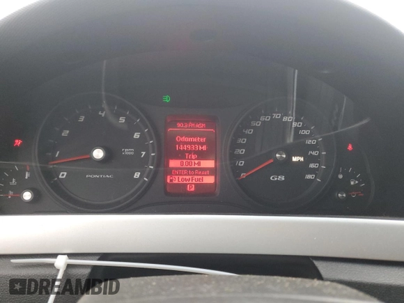 2009 Pontiac G8 GT with VIN 6G2EC57Y19L233345, listed as a Copart auction lot 81812714 with 144,933 mi miles and Non Repairable. Bid and sale history available at carsss.com. Image 9.