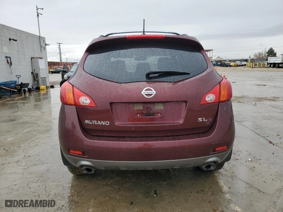 2009 Nissan Murano SL with VIN JN8AZ18U99W007289, listed as a Copart auction lot 48181165 with 123,070 mi miles and Clean Title. Bid and sale history available at carsss.com. Image 6.