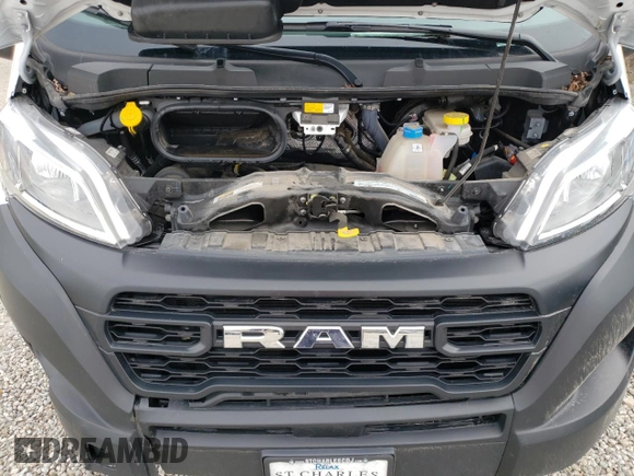 2023 Ram ProMaster Cargo with VIN 3C6MRVJG6PE506893, listed as a Copart auction lot 43593904 with 15,978 mi miles and Salvage Title. Bid and sale history available at DreamBid. Image 12.