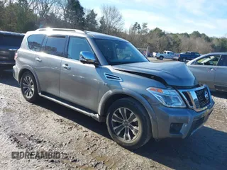 2020 Nissan Armada SV with VIN JN8AY2ND6L9107451, listed as a IAAI auction lot 41440162 with 101,737 mi miles. Bid and sale history available at carsss.com. Image 1.