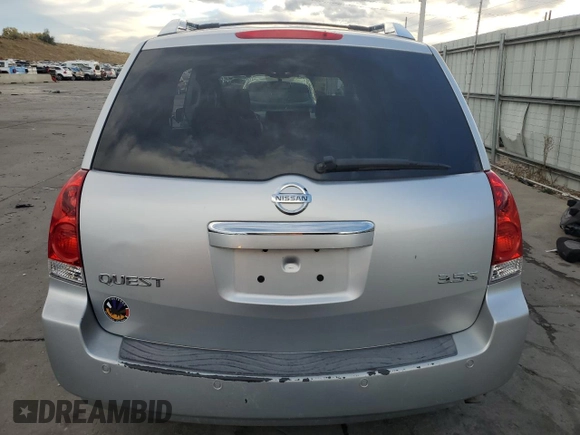 2008 Nissan Quest SL with VIN 5N1BV28U98N113033, listed as a Copart auction lot 75962404 with 132,666 mi miles and Clean Title. Bid and sale history available at carsss.com. Image 6.