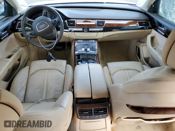2013 Audi A8 L 4.0L with VIN WAUR2AFD2DN012478, listed as a Copart auction lot 49733565 with 115,323 mi miles and Salvage Title. Bid and sale history available at carsss.com. Image 8.