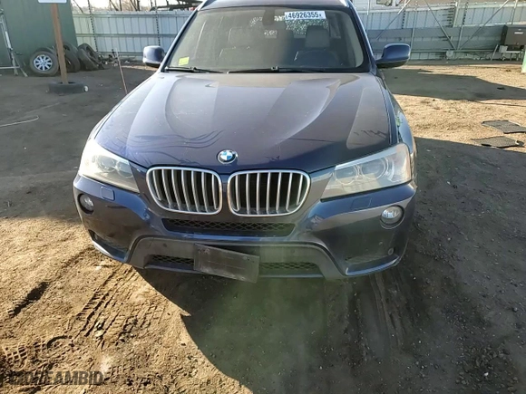 2011 BMW X3 28i with VIN 5UXWX5C55BL712630, listed as a Copart auction lot 46926355 with 99,139 mi miles and Salvage Title. Bid and sale history available at carsss.com. Image 12.