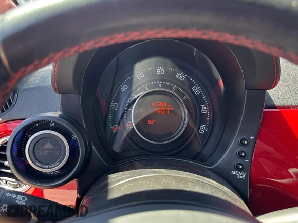 2012 FIAT 500 Abarth with VIN 3C3CFFFH2CT351872, listed as a Copart auction lot 57100835 with 147,399 mi miles and Clean title. Bid and sale history available at DreamBid. Image 8.