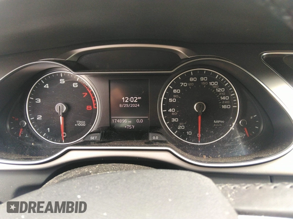 2013 Audi allroad A4 Premium z VIN WA19FAFL9DA220535, wystawiony jako IAAI lot #42367654 z przebiegiem 174 896 mil mil oraz . Historia ofert i sprzedaży dostępna na DreamBid. Obrazek 7.