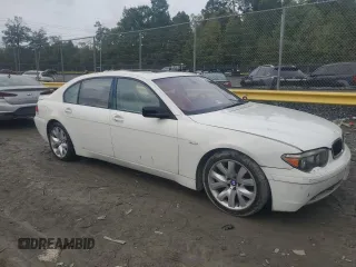 2005 BMW 7 Series 745Li with VIN WBAGN63545DS59999, listed as a Copart auction lot 70683274 with 121,951 mi miles and Clean Title. Bid and sale history available at carsss.com. Image 4.
