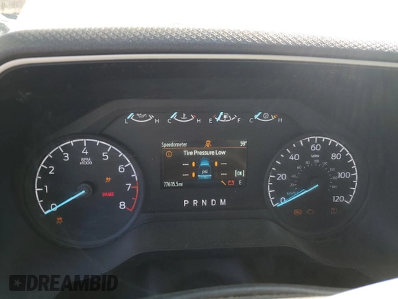 2022 Ford F-150 XL with VIN 1FTMF1CB7NKD81697, listed as a Copart auction lot 46955925 with 77,635 mi miles and Salvage Title. Bid and sale history available at carsss.com. Image 9.