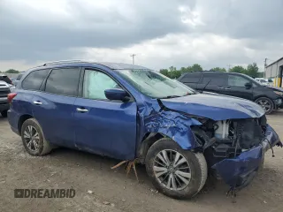 2019 Nissan Pathfinder SV z VIN 5N1DR2MM8KC636436, wystawiony jako Copart lot #59917995 z przebiegiem Nie podano mil oraz Szkoda całkowita • Salvage title. Historia ofert i sprzedaży dostępna na DreamBid. Obrazek 4.