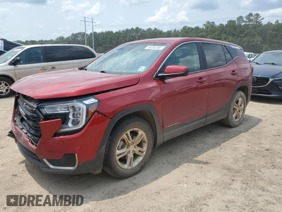 2022 GMC Terrain SLE with VIN 3GKALMEV6NL146666, listed as a Copart auction lot 59292295 with 99,685 mi miles and Salvage title. Bid and sale history available at DreamBid. Image 1.