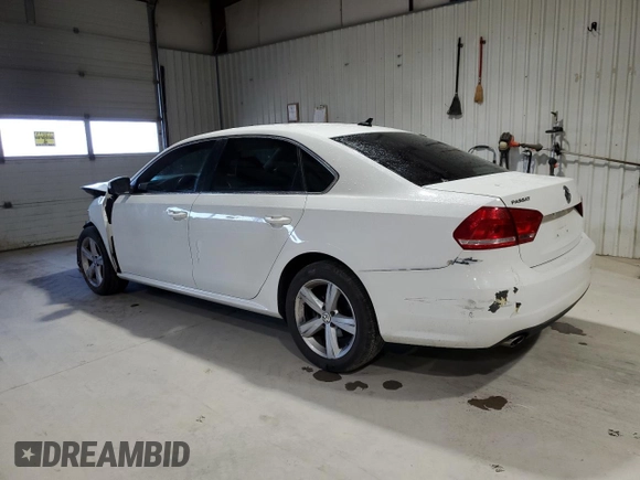 2013 Volkswagen Passat SE w/Sunroof with VIN 1VWBP7A34DC056451, listed as a Copart auction lot 52306265 with 143,112 mi miles and Salvage Title. Bid and sale history available at carsss.com. Image 2.