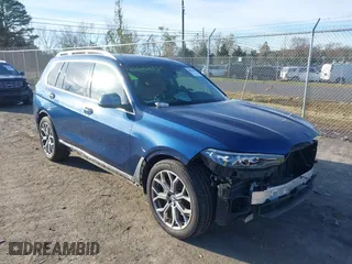 2020 BMW X7 xDrive40i with VIN 5UXCW2C06L9C38374, listed as a IAAI auction lot 40822950 with 39,358 mi miles. Bid and sale history available at carsss.com. Image 1.