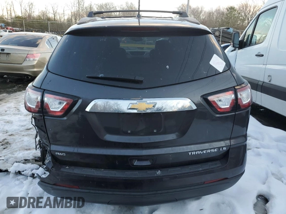2015 Chevrolet Traverse LS z VIN 1GNKVFKD6FJ262516, wystawiony jako Copart lot #87600205 z przebiegiem 140 577 mil mil oraz Szkoda całkowita • Salvage title. Historia ofert i sprzedaży dostępna na DreamBid. Obrazek 6.