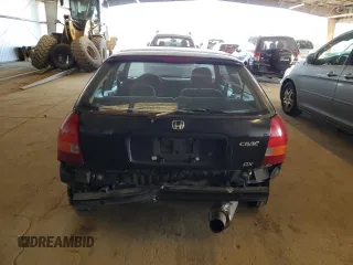 1998 Honda Civic DX with VIN 2HGEJ6343WH121454, listed as a Copart auction lot 47982075 with 215,221 mi miles and Salvage Title. Bid and sale history available at DreamBid. Image 6.