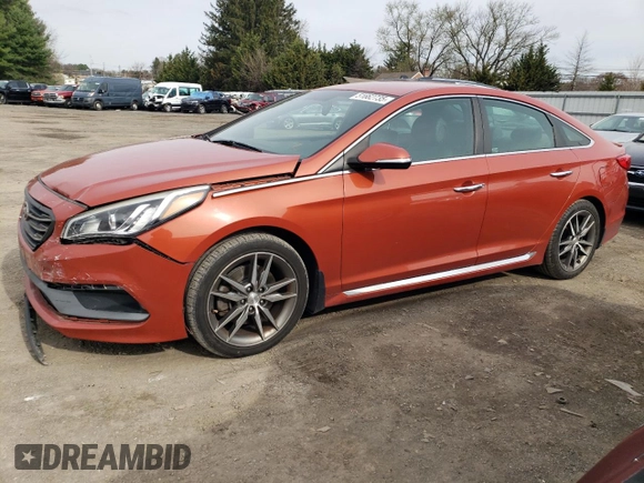 2015 Hyundai Sonata Sport with VIN 5NPE34AB0FH123880, listed as a Copart auction lot 51662735 with 101,297 mi miles and Salvage Title. Bid and sale history available at carsss.com. Image 1.